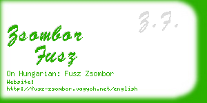 zsombor fusz business card